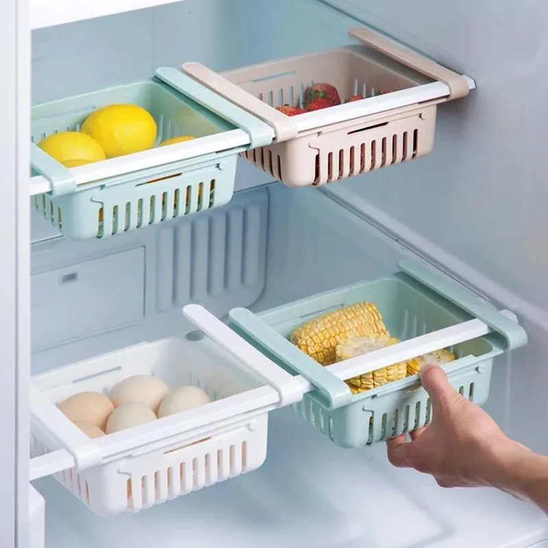 0113 Fridge Organizer Drawer - Adjustable Fridge Storage Basket ( 4pc Set )