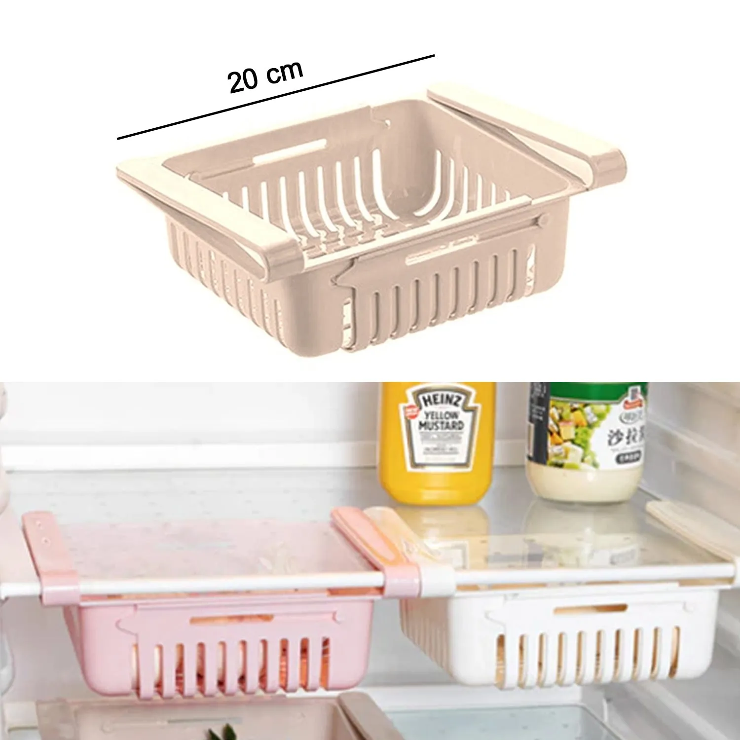 0113 Fridge Organizer Drawer - Adjustable Fridge Storage Basket ( 4pc Set )