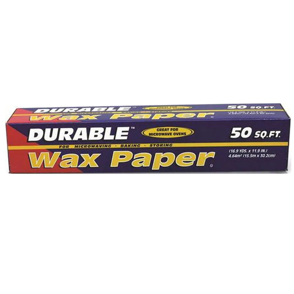 2 Rolls Wax Paper Nonstick Baking Pan Liner Oven Cooking Burgers Pizza 12"X50Ft