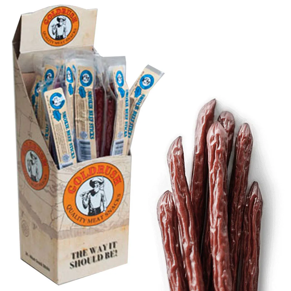 24 Pc Beef Jerky Sticks Smokie Teriyaki Flavor Bag Camping Hiking Hunting Snacks