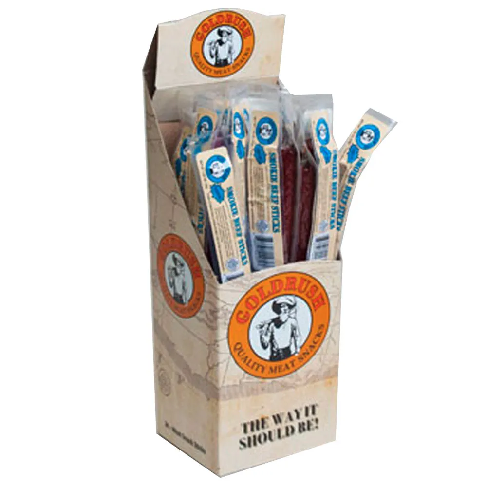 24 Pc Beef Jerky Sticks Smokie Teriyaki Flavor Bag Camping Hiking Hunting Snacks
