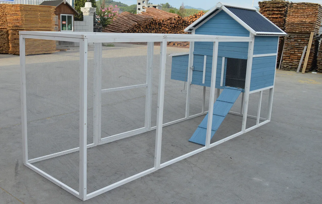 371cm Blue XXL Chicken Coop | Rabbit, Guinea Pig Hutch, Ferret, Cat, Kitten House