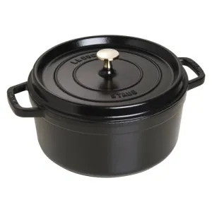 5.5qt Cast Iron Round Dutch Oven, Black