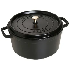 9qt Cast Iron Round Dutch Oven Matte Black