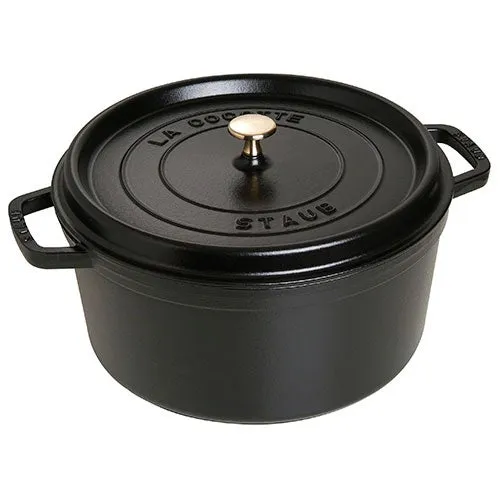 9qt Cast Iron Round Dutch Oven Matte Black