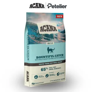 Acana Bountiful Catch Cat 4.5kg Dry Premium Food, All Natural Biologically-Approriate