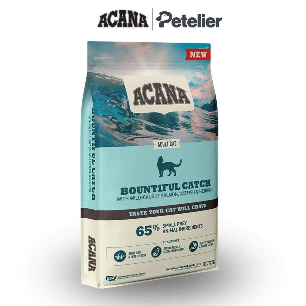 Acana Bountiful Catch Cat 4.5kg Dry Premium Food, All Natural Biologically-Approriate