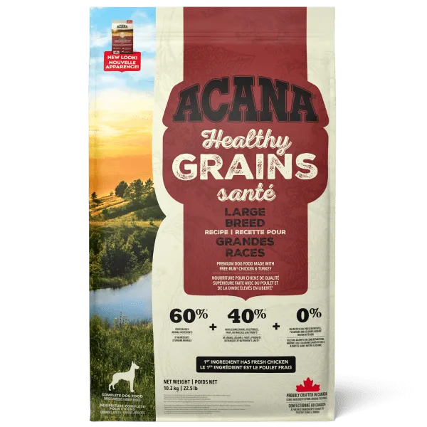ACANA Healthy Grains Large Breed Recipe Dry Dog Food, 10.2kg