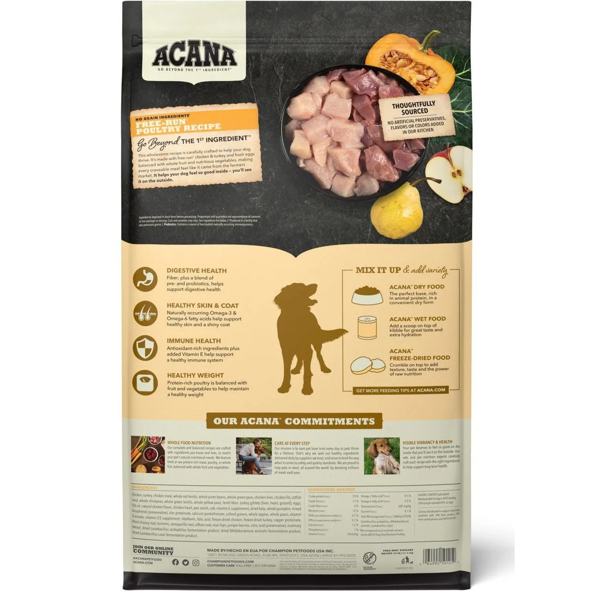Acana Heritage Free-Run Poultry Dry Dog Food 4.5lb