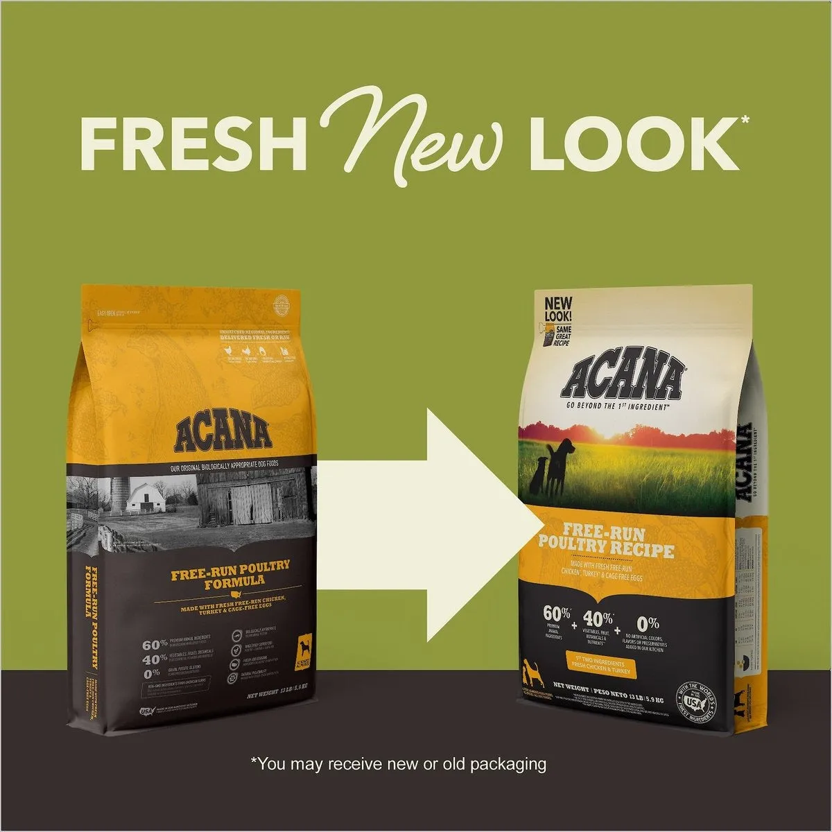 Acana Heritage Free-Run Poultry Dry Dog Food 4.5lb