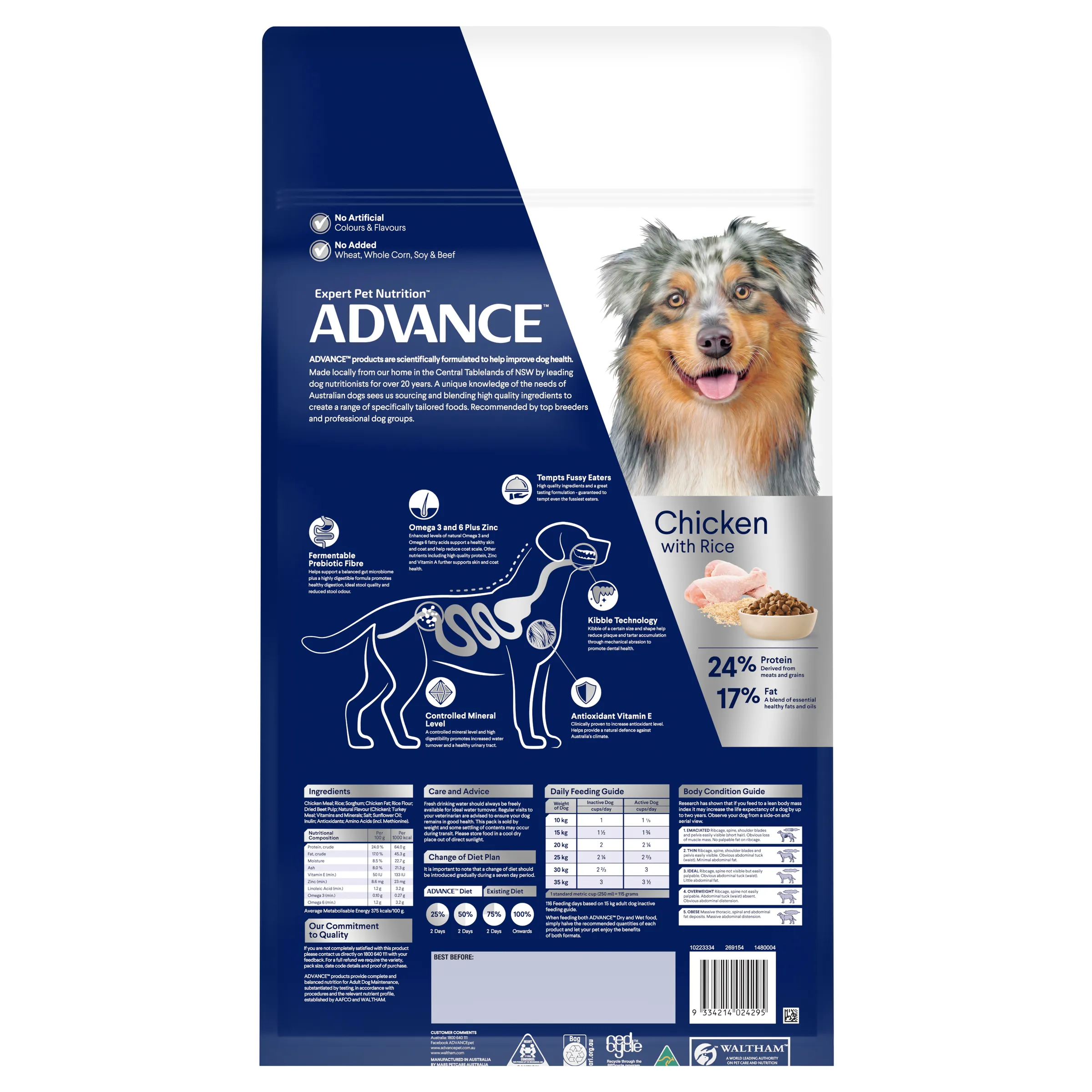Advance Chicken and Rice Medium Breed Adult Dog Dry Food