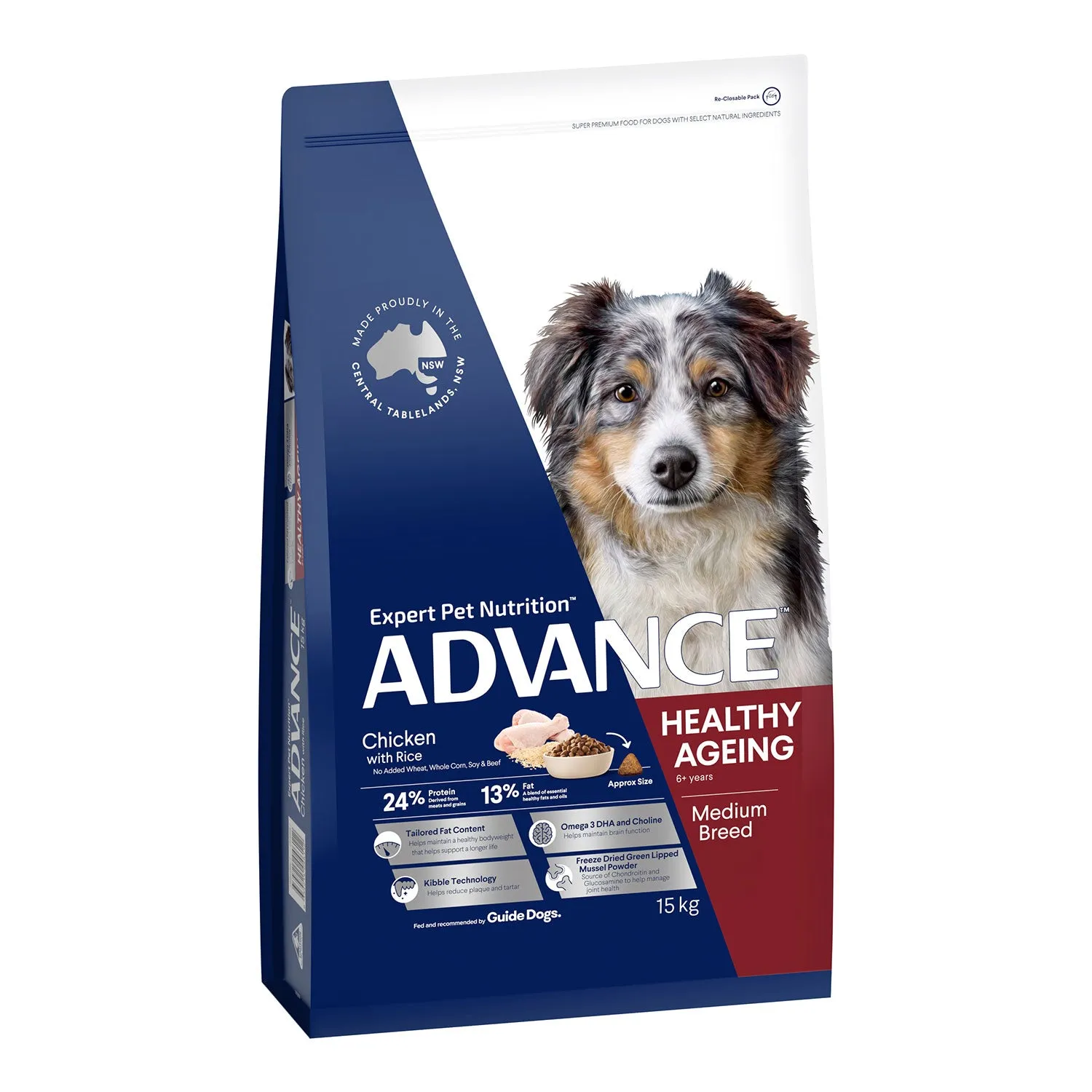 Advance Medium Breed Healthy Ageing Chicken & Rice Adult Dry Dog Food