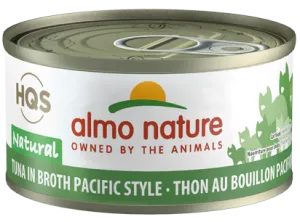 Almo Nature HQS Natural Tuna In Broth Pacific Style Canned Cat Food: 2.47- Oz Cans, Case of 24