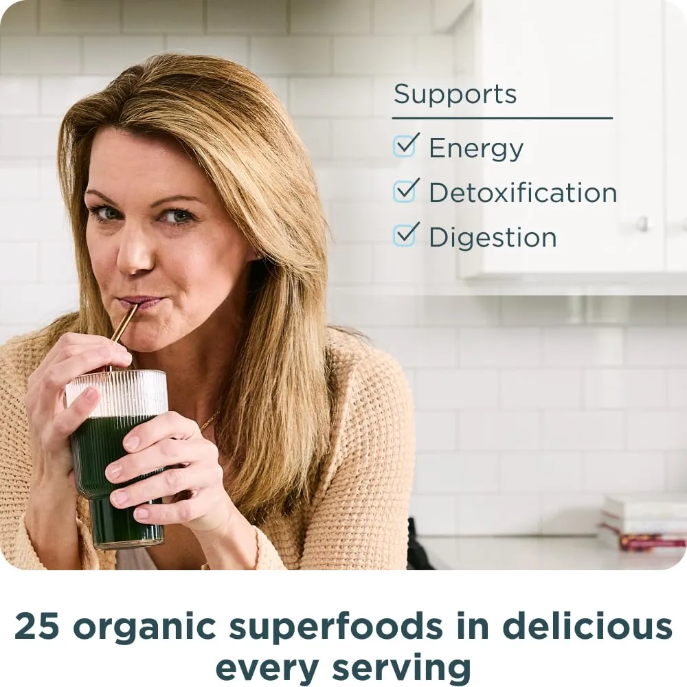 Ancient Nutrition Organic SuperGreens Powder with Probiotics 12 Servings 3.4oz