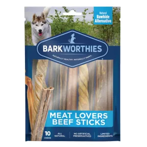 Barkworthies Meat Lovers Beef Sticks Variety Pack Treats For Dogs (10 chews)