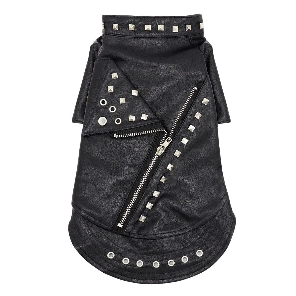Black Leather Jacket for Cats