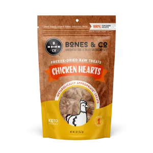 Bones & Co Freeze Dried Chicken Hearts 1.9 oz.