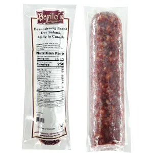 Braunshweig Brand Dry Salami PRE-PK | Barilo’s, approx. 0.9lb
