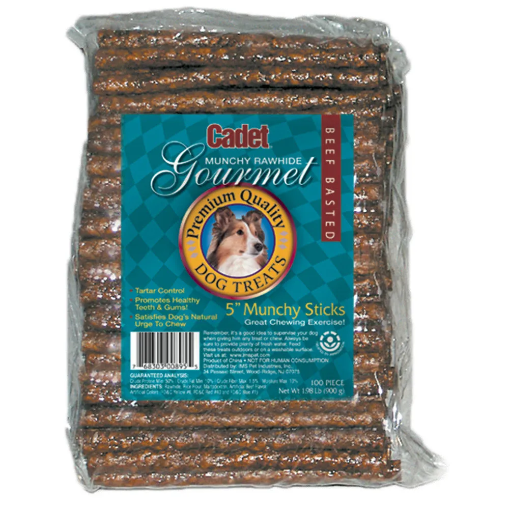 Cadet Rawhide Munchy Sticks Beef Basted