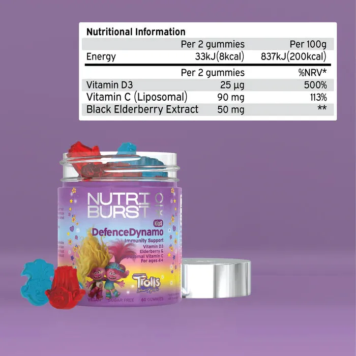 DefenceDynamo Immunity Support Kids 60 Vitamin Gummies