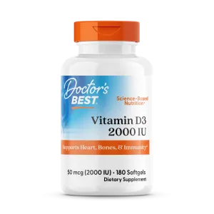 Doctor's Best Vitamin D3, 50 mcg (2,000 IU), 180 Softgels