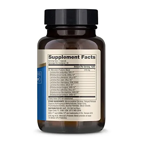 Dr. Mercola Complete Probiotics 70 Billion CFU 30 Capsules