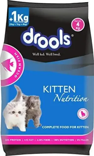Drools Kitten(1-12 Months) Dry Cat Food, Ocean Fish, 3kg