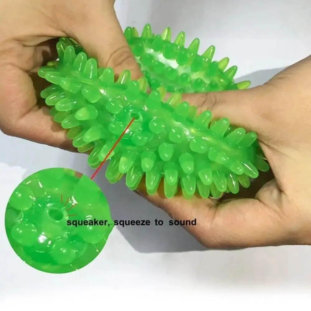 Durable Elastic Teeth Cleaning Squeak Chew Dog Ball Toy for Small, Medium, and Large Dog