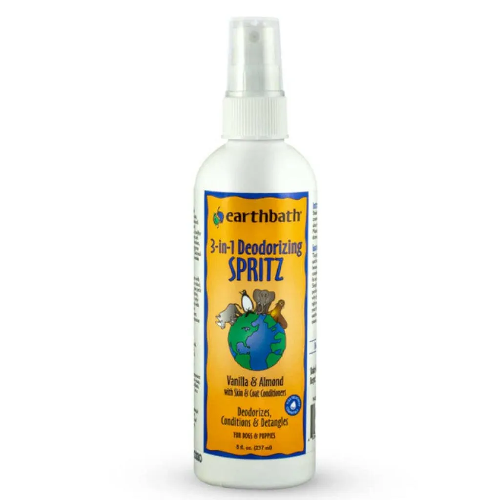 Earthbath 3-in-1 Deodorizing Vanilla Almond Spritz for Dogs (8 oz)