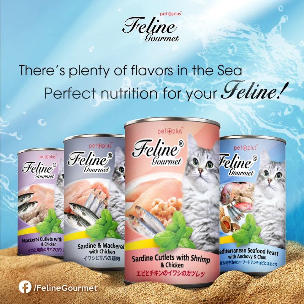 Feline Gourmet Wet Cat Food in 400g Can for Adult/Kitten Grain-Free