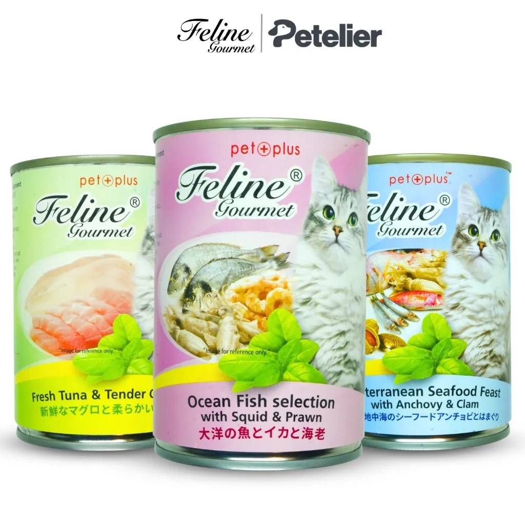 Feline Gourmet Wet Cat Food in 400g Can for Adult/Kitten Grain-Free