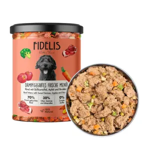 Fidelis Cooked Beef Menu Wet Food Jar