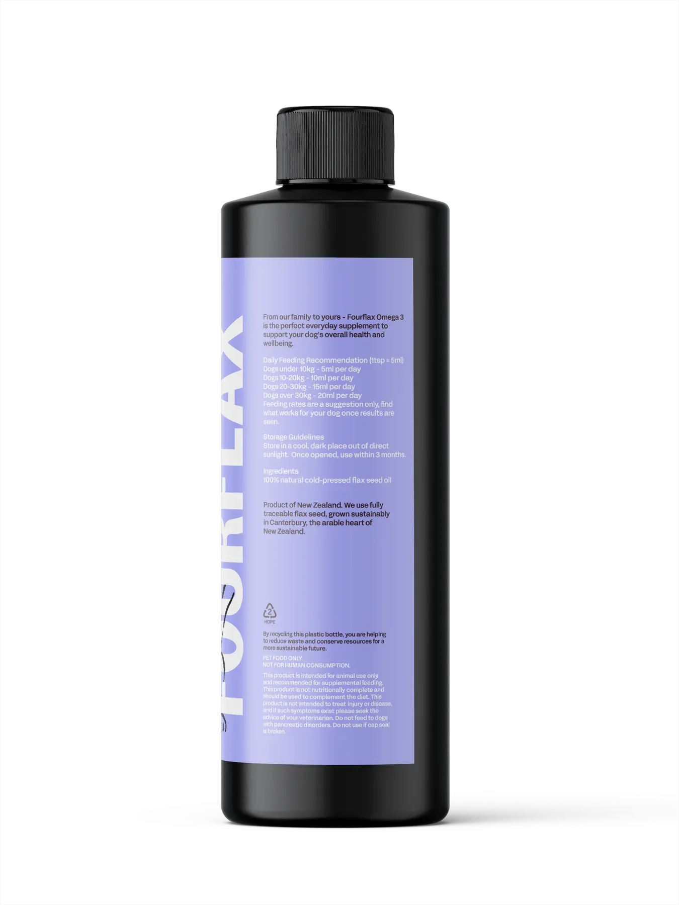 Fourflax Flax Seed Oil Supplement for Dogs (Omega 3)