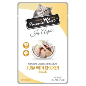 Fussie Cat Premium Tuna with Chicken Formula in Aspic Wet Cat, 2.47-oz Pouch