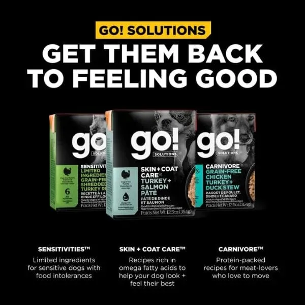 Go! Solutions Skin & Coat Care Turkey & Salmon Pate Wet Dog Food, 12.5oz