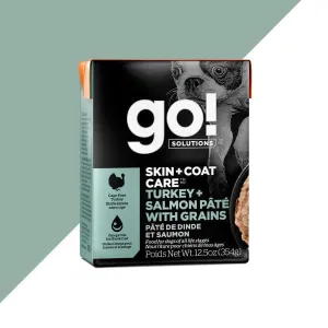 Go! Solutions Skin & Coat Care Turkey & Salmon Pate Wet Dog Food, 12.5oz