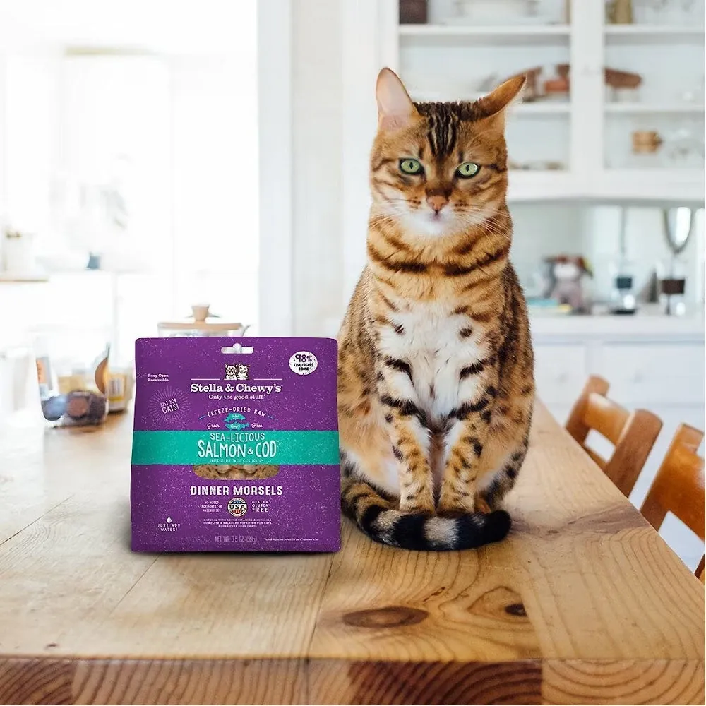 Grain Free Freeze Dried Salmon & Cod Dinner Morsels Cat Food