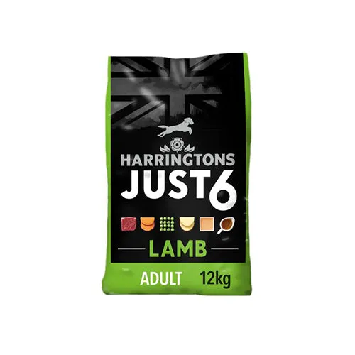 Harringtons Just 6 Adult Dog Lamb 12kg Dry Dog Food