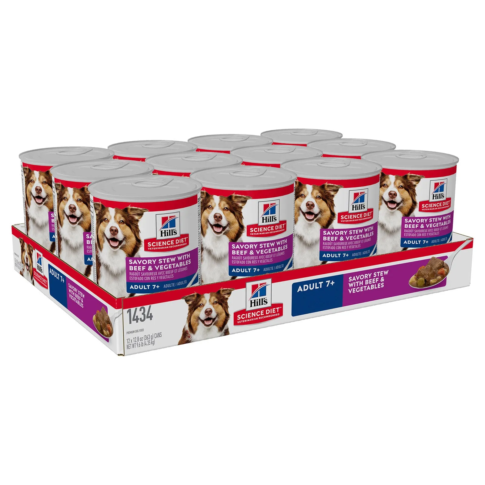 Hill's Science Diet Dog Food Can Adult 7  Savoury Stew Beef & Vegetables