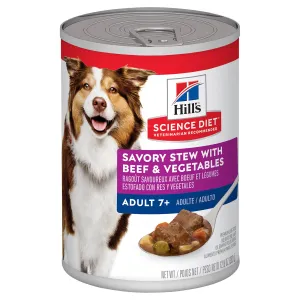Hill's Science Diet Dog Food Can Adult 7  Savoury Stew Beef & Vegetables