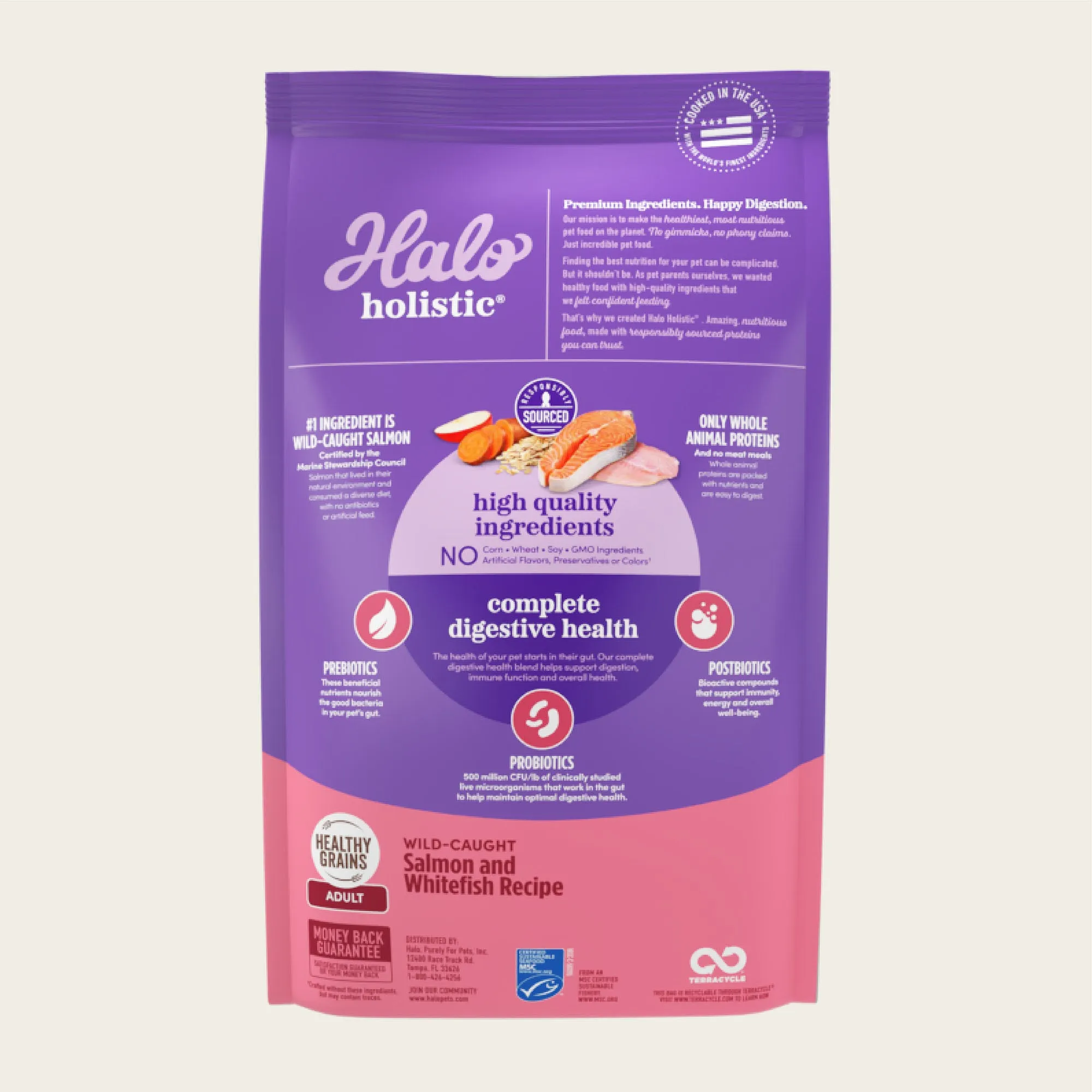 Holistic Healthy Grains Wild-Caught Salmon & Whitefish Recipe Adult Dry Dog Food