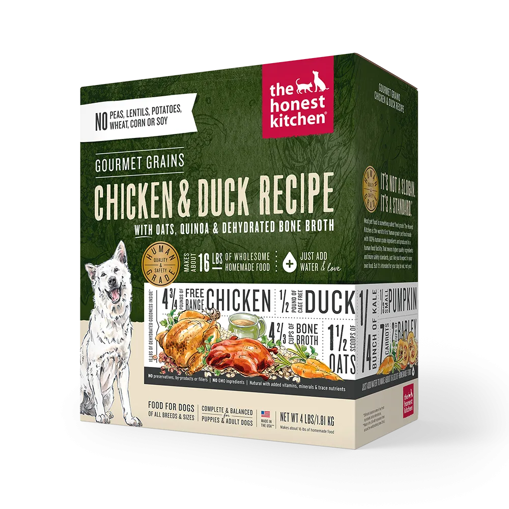 Honest Kitchen Gourmet Grains Chicken & Duck Dog Food 4lb