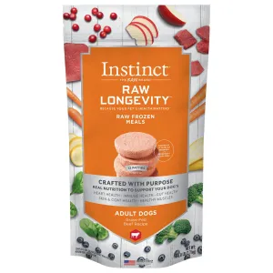Instinct Raw Longevity Frozen Patties Grass-Fed Beef Dog Food 6lb