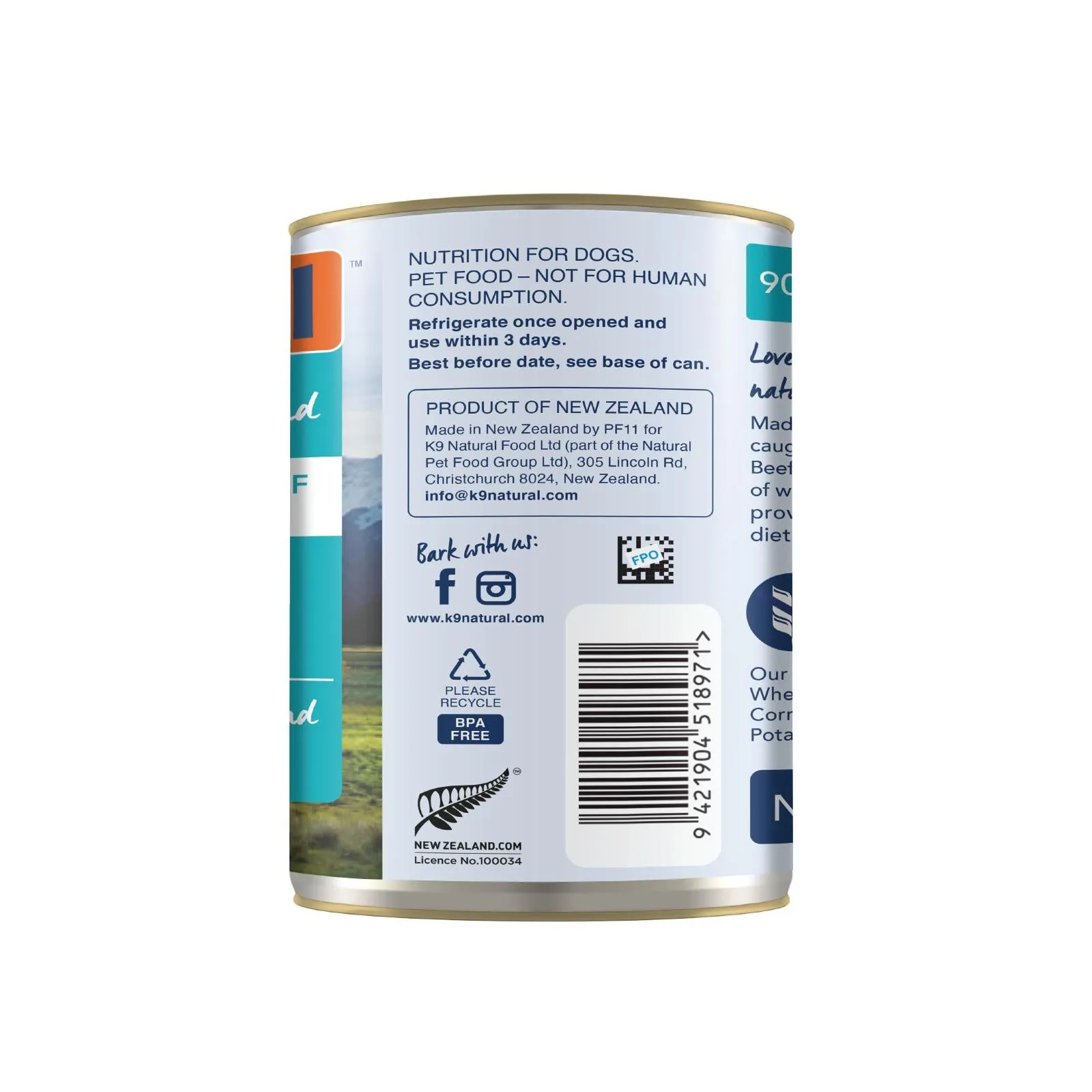 K9 Natural Hoki and Beef Feast Wet Dog Food 370g^^^