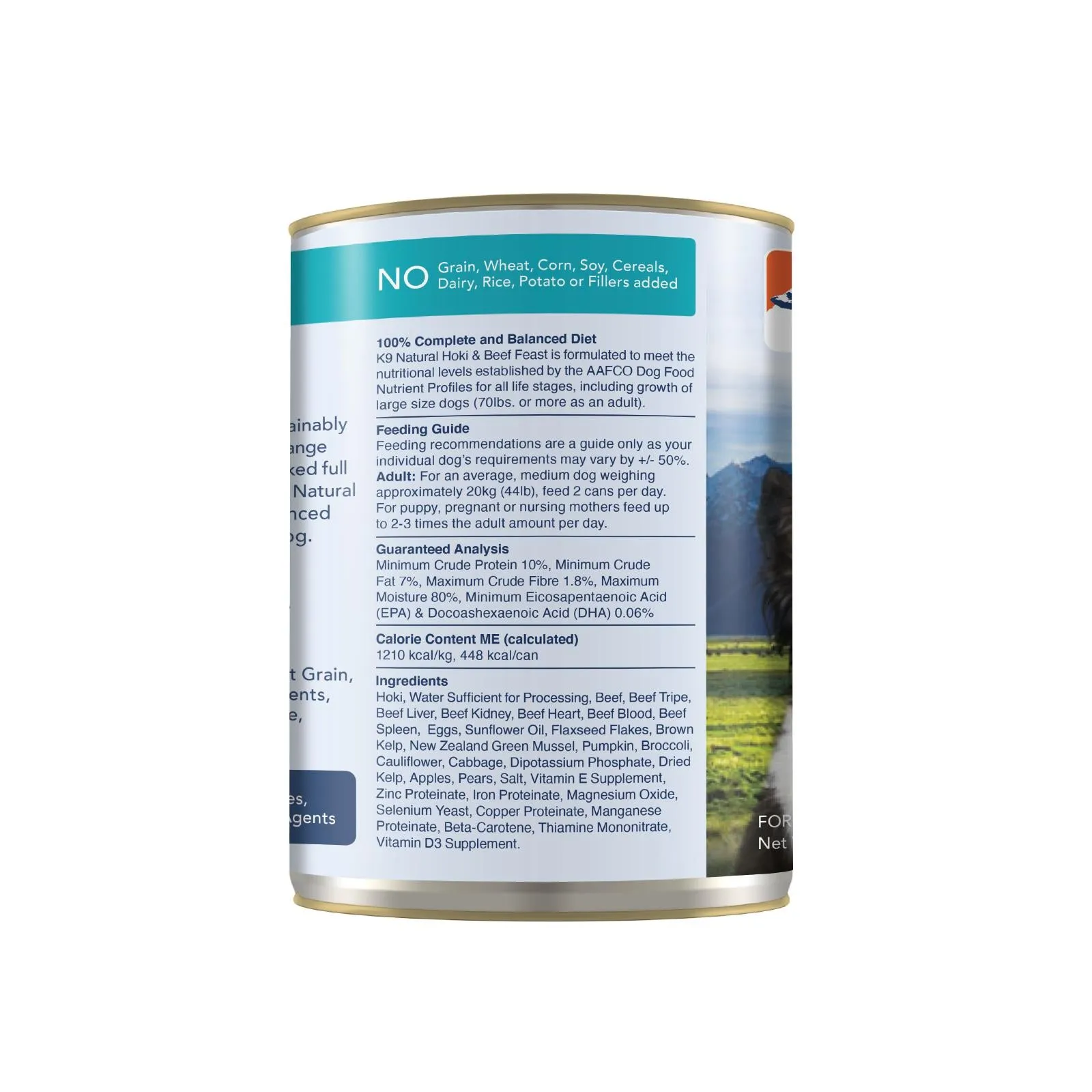 K9 Natural Hoki and Beef Feast Wet Dog Food 370g^^^