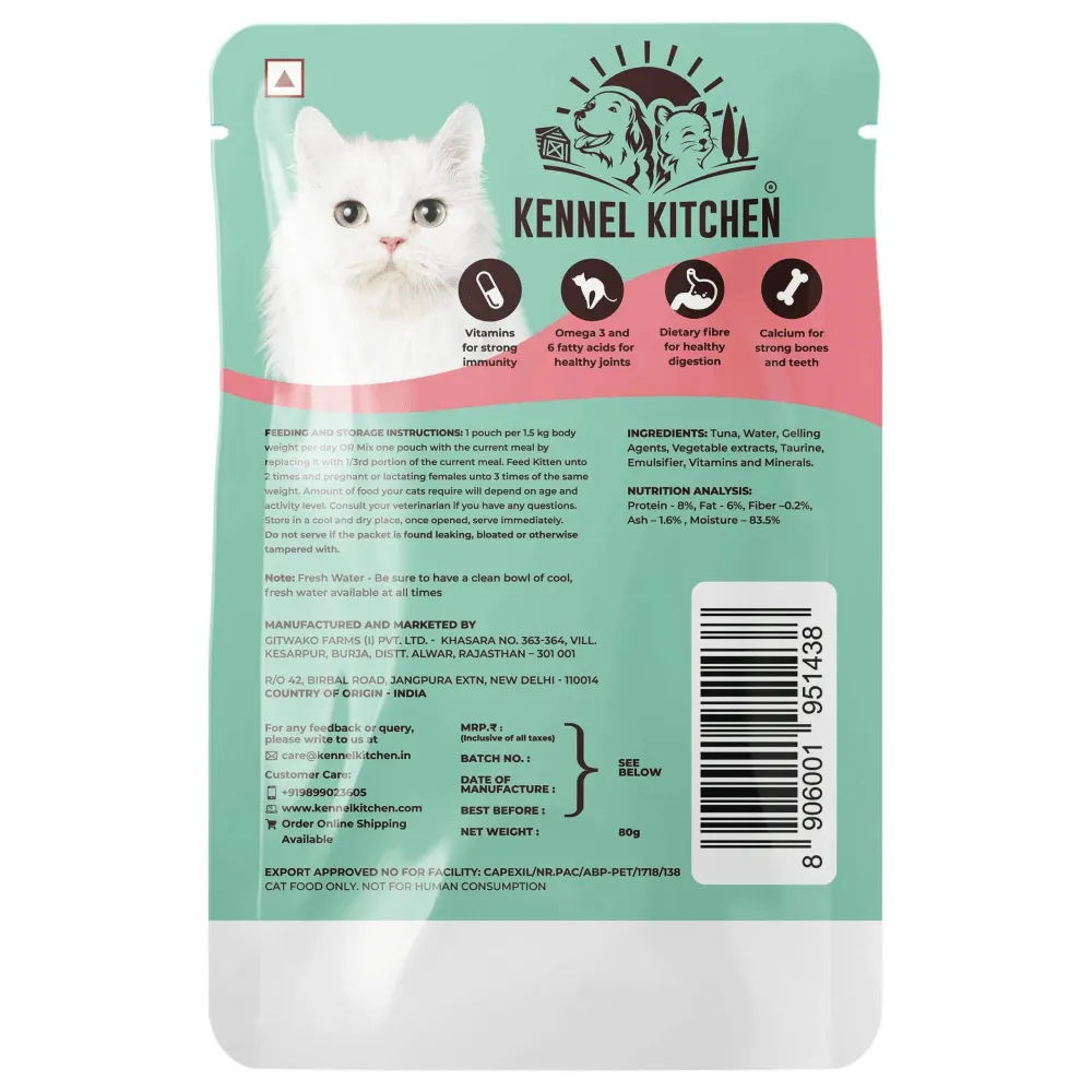 Kennel Kitchen Tuna in Jelly Cat Kitten & Adult Wet Cat Food