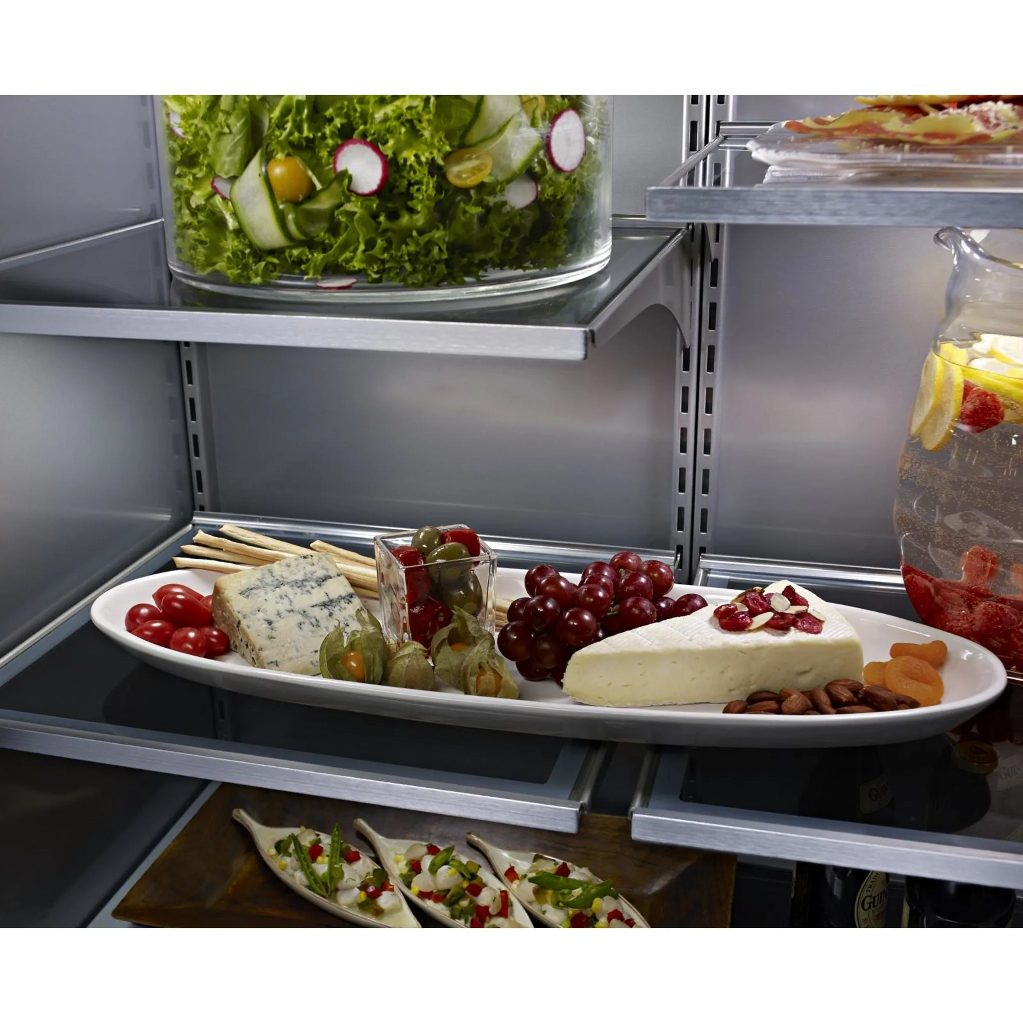 KitchenAid  20.9 cu. ft. 36" Width Built-In Stainless Bottom Mount Refrigerator with Platinum Interior Design (KBBR306ESS)