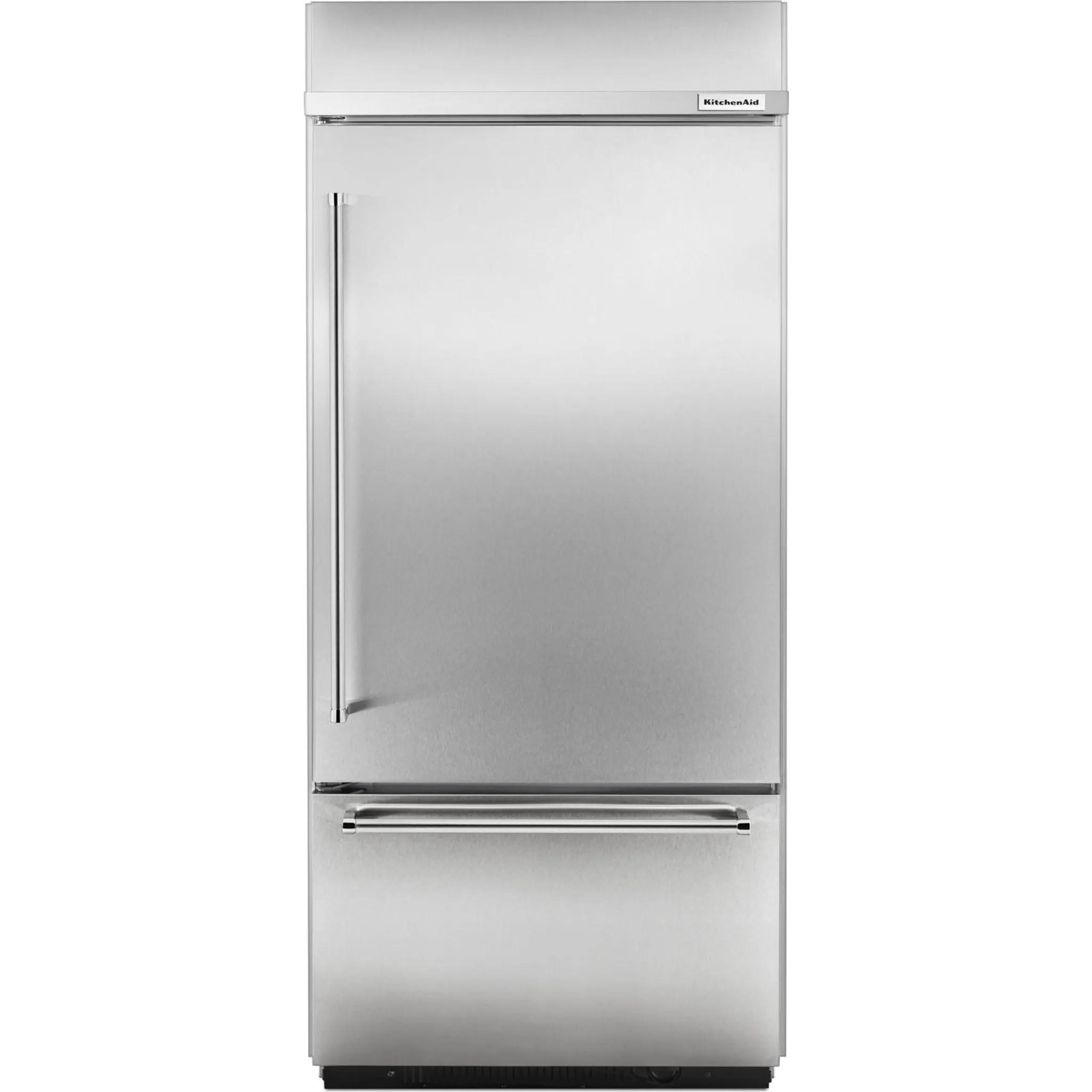 KitchenAid  20.9 cu. ft. 36" Width Built-In Stainless Bottom Mount Refrigerator with Platinum Interior Design (KBBR306ESS)