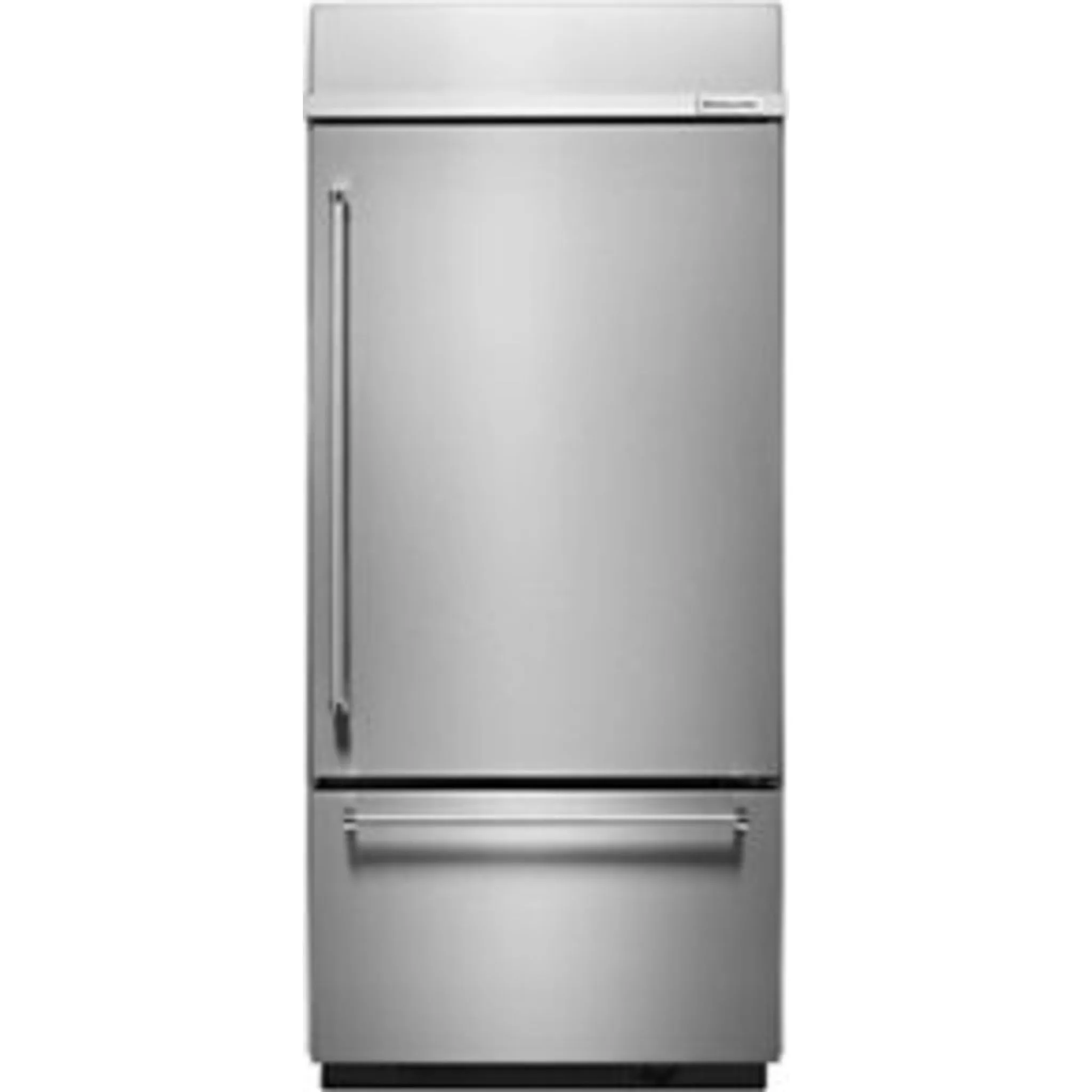 KitchenAid  20.9 cu. ft. 36" Width Built-In Stainless Bottom Mount Refrigerator with Platinum Interior Design (KBBR306ESS)