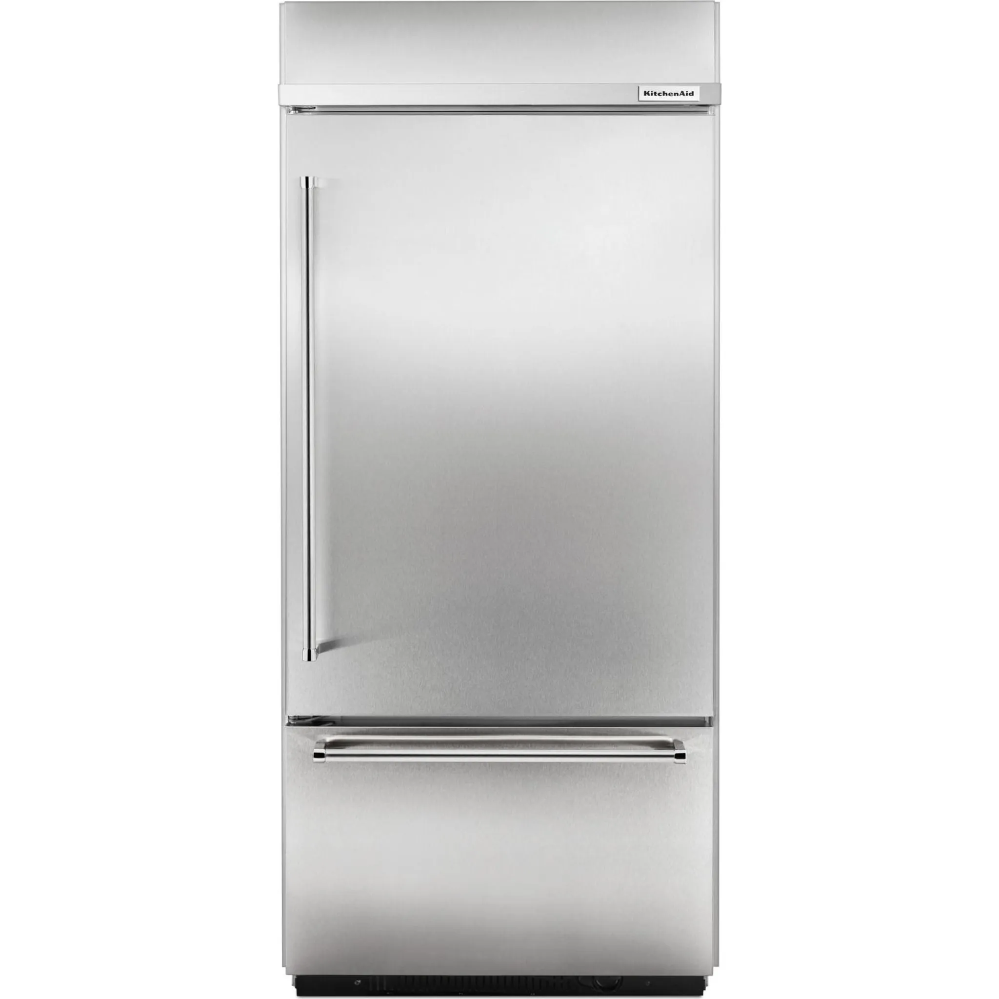 KitchenAid  20.9 cu. ft. 36" Width Built-In Stainless Bottom Mount Refrigerator with Platinum Interior Design (KBBR306ESS)